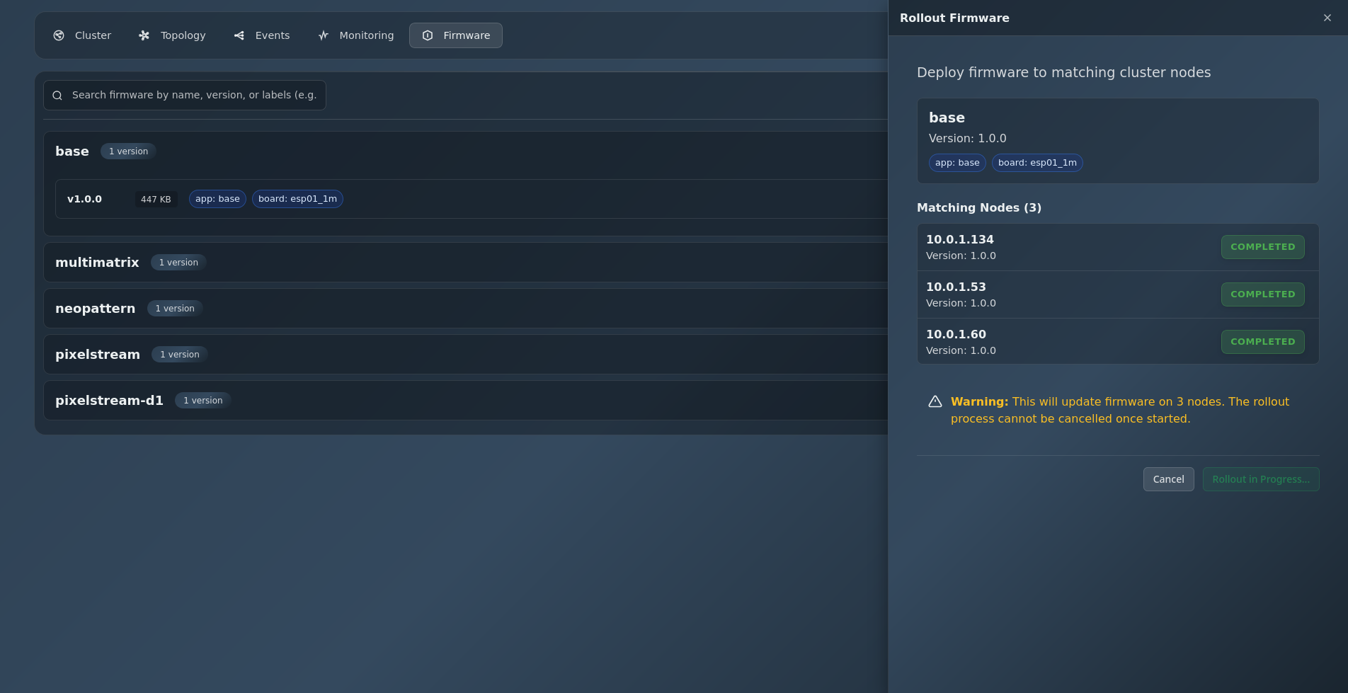 Firmware management interface